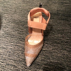 Fendi New Shining Sequin Pointed High Heel Sandals For Women