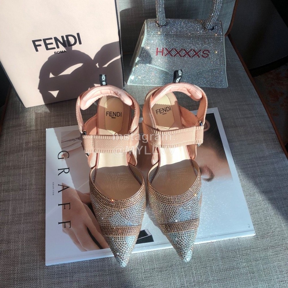 Fendi Fashion Shining Sequin Pointed High Heel Sandals For Women