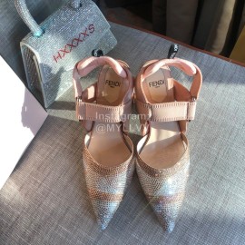 Fendi Fashion Shining Sequin Pointed High Heel Sandals For Women