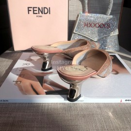 Fendi Spring Summer New Shining Sequin Pointed High Heel Sandals For Women
