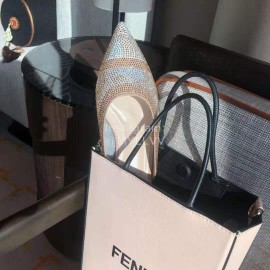 Fendi Spring Summer Fashion Shining Sequin Pointed High Heel Sandals For Women