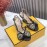 Fendi Exquisite Embroidered Jacquard Bow High Heeled Sandals For Women
