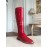 Fendi New Patent Leather Long Boots For Women Red