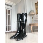 Fendi New Patent Leather Long Boots For Women Black