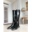 Fendi New Patent Leather Long Boots For Women Black