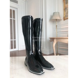 Fendi New Patent Leather Long Boots For Women Black