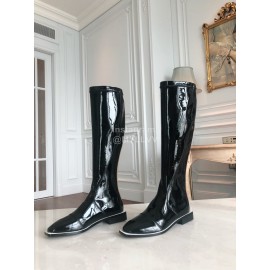Fendi New Patent Leather Long Boots For Women Black