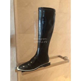 Fendi New Patent Leather Long Boots For Women Black