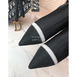 Fendi New Calf Leather High Heel Short Boots For Women Black