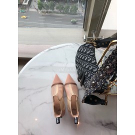 Fendi New Calf Leather High Heel Short Boots For Women Pink