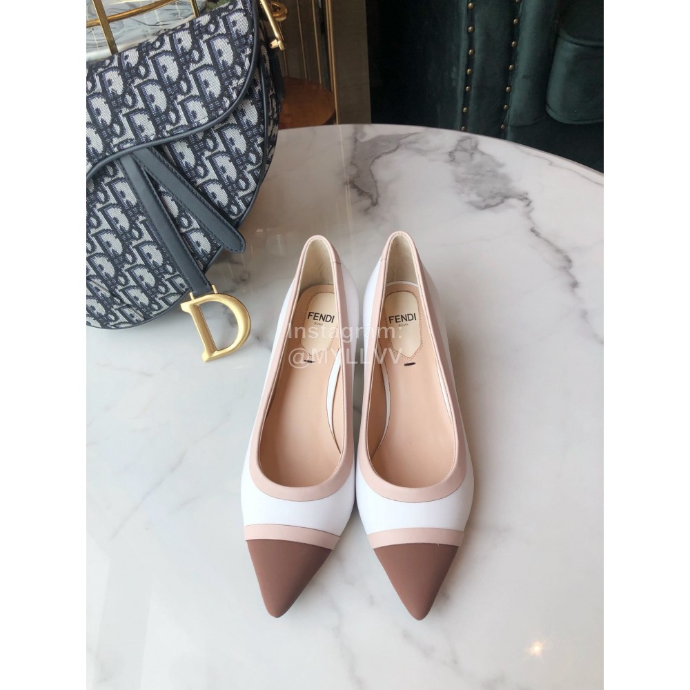 Fendi New Calf High Heels For Women White