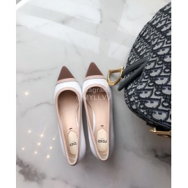 Fendi New Calf High Heels For Women White