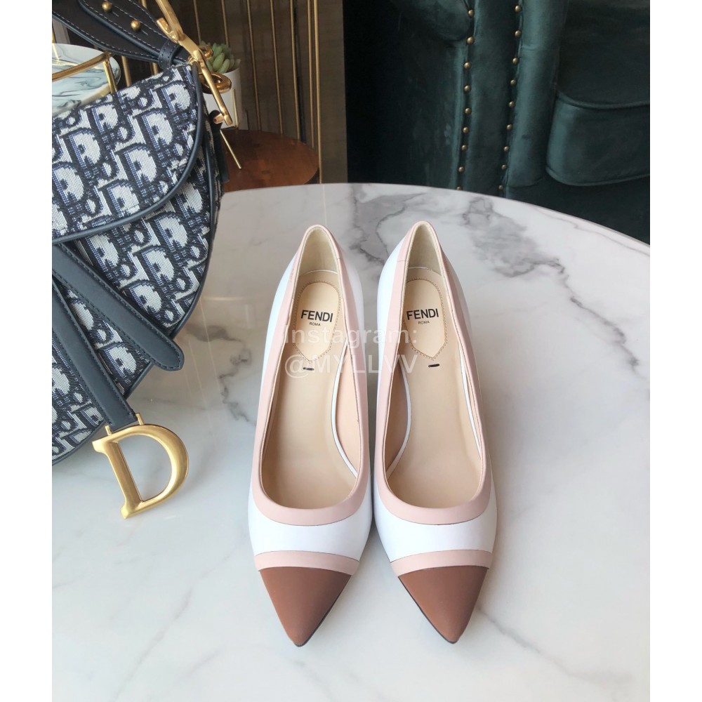 Fendi New White Calf High Heels For Women 