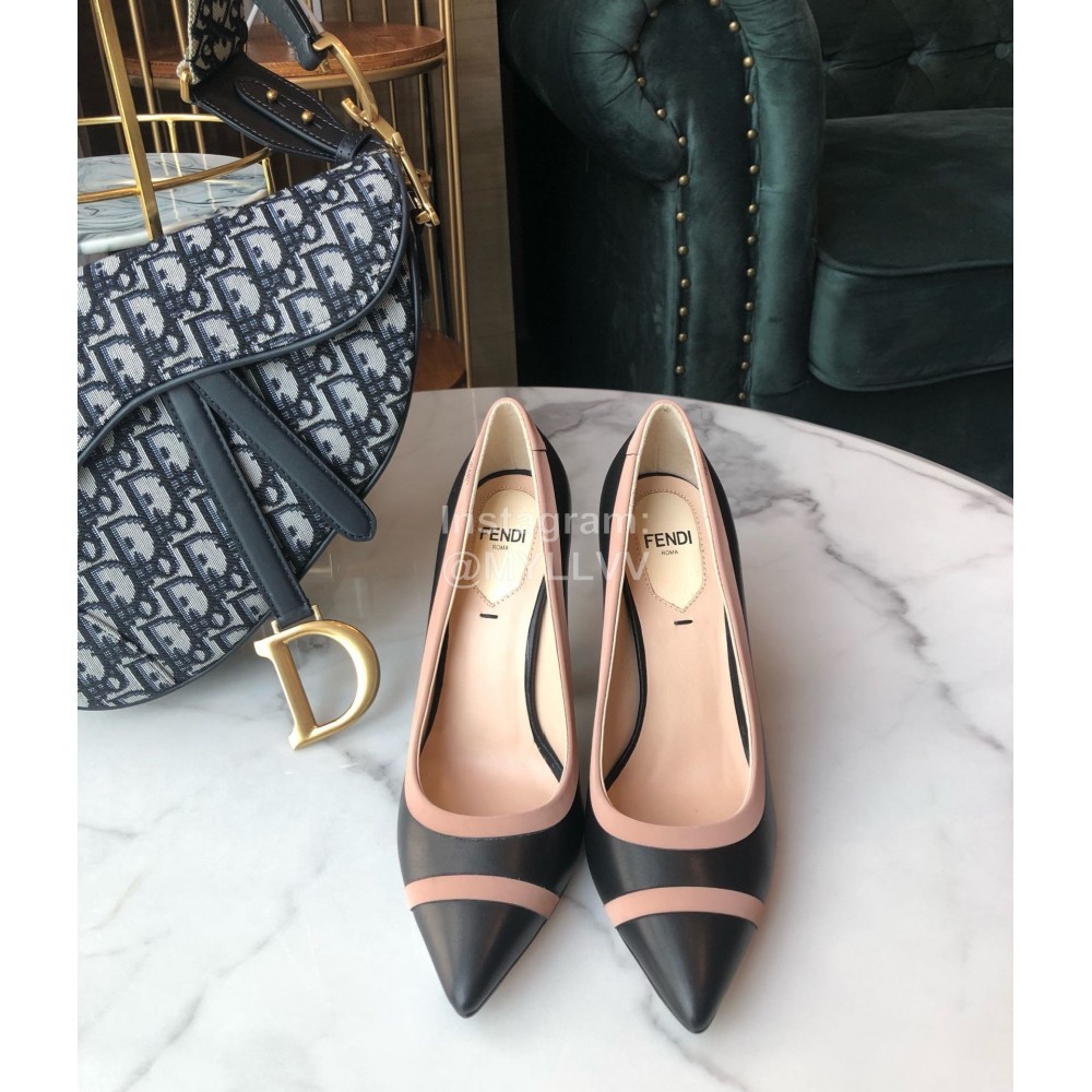 Fendi New Black Calf High Heels For Women 