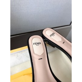 Fendi New Double F Letter Velvet Sheepskin Slippers For Women