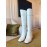 Fendi White Crocodile Calf High Heeled Boots For Women 