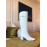 Fendi White Crocodile Calf High Heeled Boots For Women 