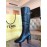 Fendi Black Crocodile Calf High Heeled Boots For Women 