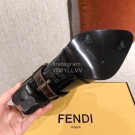Fendi Autumn Winter New Patent Leather Pointed Boots For Women 