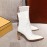 Fendi Autumn Winter New White Patent Leather Pointed Boots For Women 