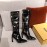 Fendi Autumn Winter New Black Patent Leather Pointed Long Boots For Women 