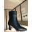 Fendi Fashion Black Embossed High Heel Boots For Women 