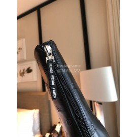 Fendi Fashion Black Embossed High Heel Boots For Women 