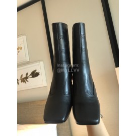 Fendi Fashion Black Embossed High Heel Boots For Women 