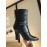 Fendi Fashion Embossed Black High Heel Boots For Women 