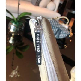 Fendi Fashion Embossed White High Heel Boots For Women 