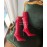 Fendi Fashion Smooth Leather Pointed High Heel Boots For Women Red