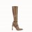 Fendi Fashion Smooth Leather Pointed High Heel Boots For Women Brown