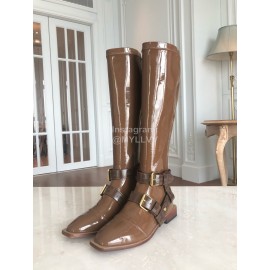 Fendi Fashion Smooth Leather Pointed Flat Heel Long Boots For Women 