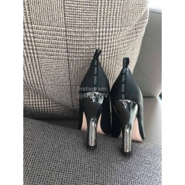 Fendi New Calf Leather High Heels For Women Black