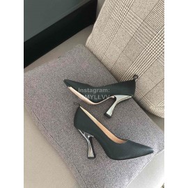 Fendi New Calf Leather High Heels For Women Black