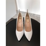Fendi New Calf Leather High Heels For Women White
