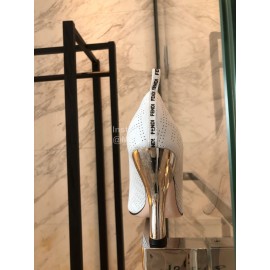 Fendi New Calf Leather High Heels For Women White