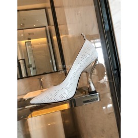 Fendi New Calf Leather High Heels For Women White