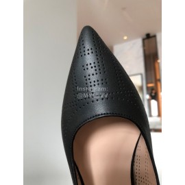Fendi New Black Calf Leather High Heels For Women 