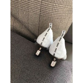 Fendi New White Calf Leather High Heels For Women 