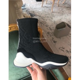 Fendi Fashion Thick Soles Black Casual Sneakers For Women