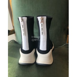 Fendi Fashion Thick Soles Black Casual Sneakers For Women