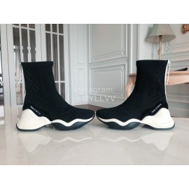 Fendi Fashion Thick Soles Black Casual Sneakers For Women