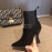Fendi Fashion Black Shining High Heeled Boots For Women