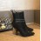 Fendi Fashion Black Shining High Heeled Boots For Women
