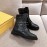 Fendi Autumn And Winter New Leather Boots For Women Black