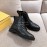 Fendi Autumn And Winter New Black Leather Boots For Women