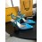 Fendi Spring And Summer New Sheepskin High Heel Sandals For Women Blue