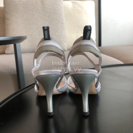 Fendi Spring And Summer New Sheepskin High Heel Sandals For Women White