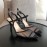 Fendi Spring And Summer New Sheepskin High Heel Sandals For Women Black